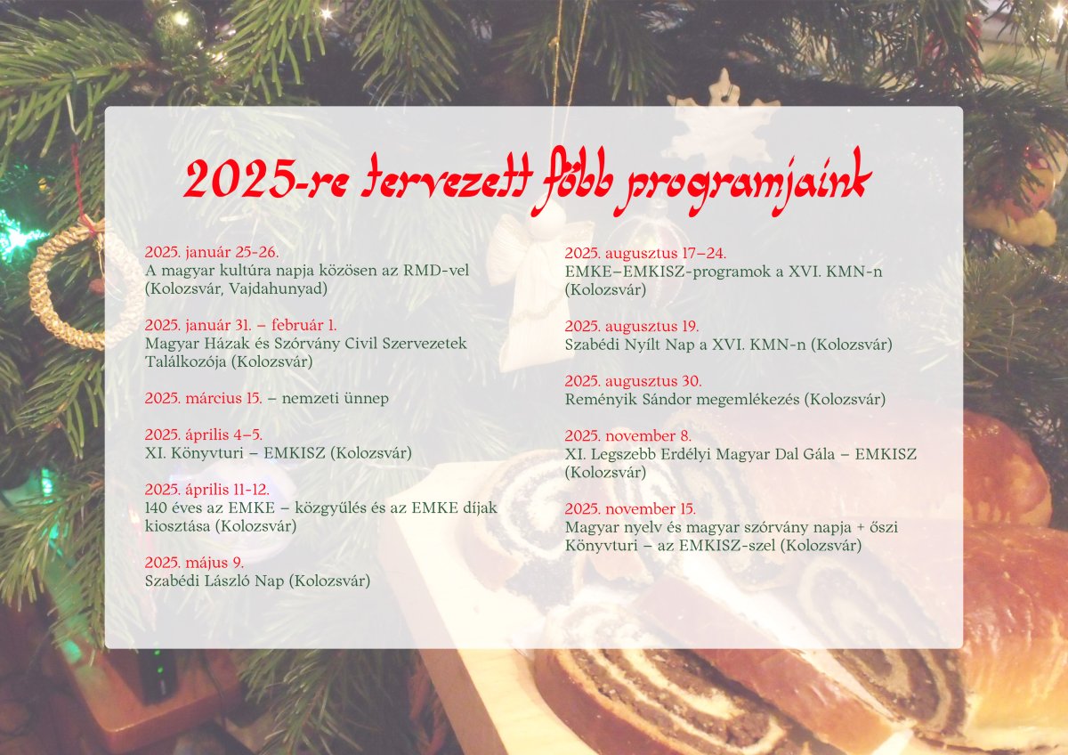 Emke tervezett programok 2025