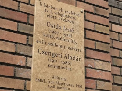 Dsida tábla Budapest
